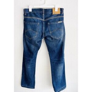 A|X Armani Exchange J66 Straight Leg Mens 31 Short Denim Jeans Dark Blue Button
